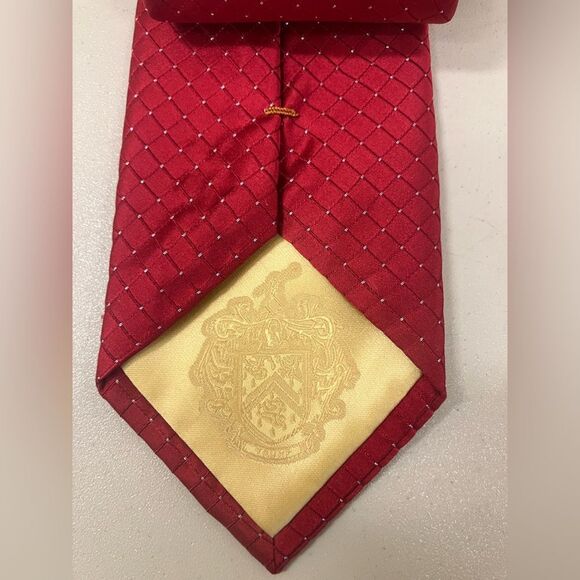 Donald Trump Signature Collection checkered Red & White Patterned Tie Silk Blend - Picture 2 of 5